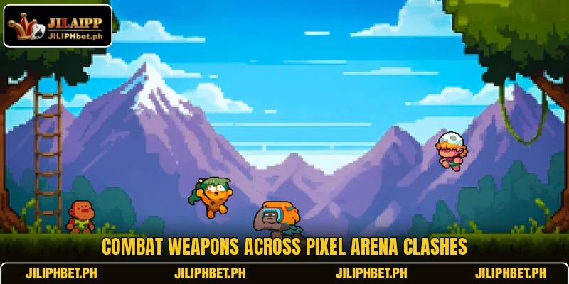 Combat weapons across pixel arena clashes