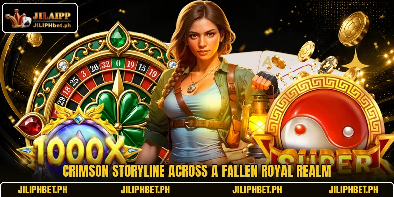 Crimson storyline across a fallen royal realm