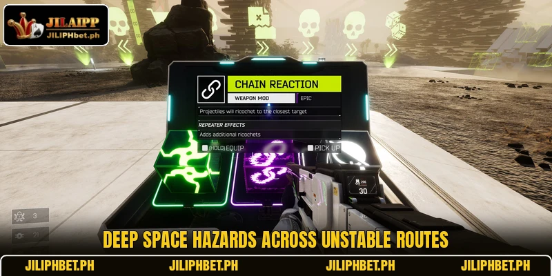 Deep space hazards across unstable routes