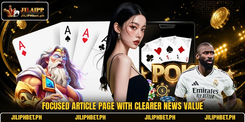 Focused article page with clearer news value