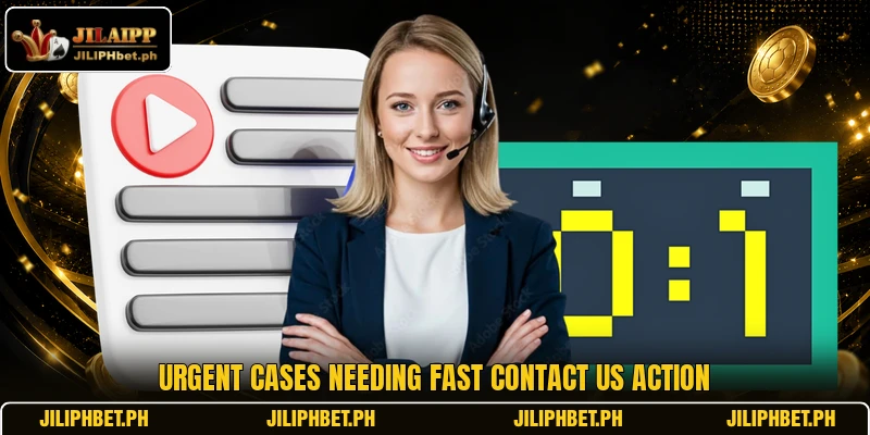 Urgent cases needing fast contact us action